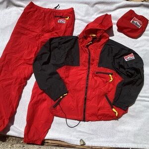 Vintage 90s Marlboro cigarettes adventure team pants/ jacket adult sz large set